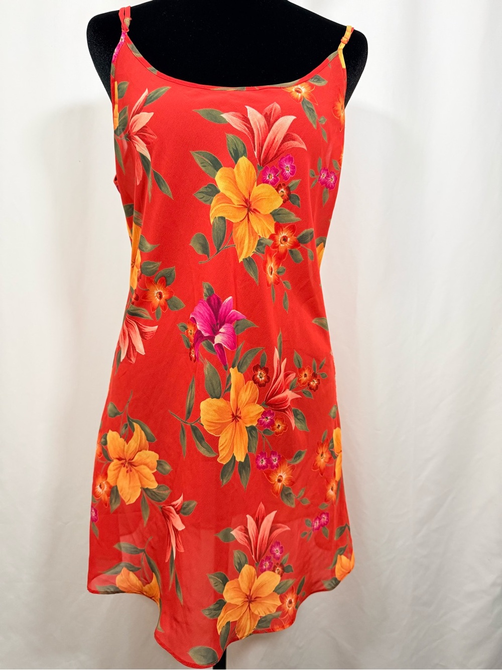 VNTG Victoria's Secret Red Floral Slip